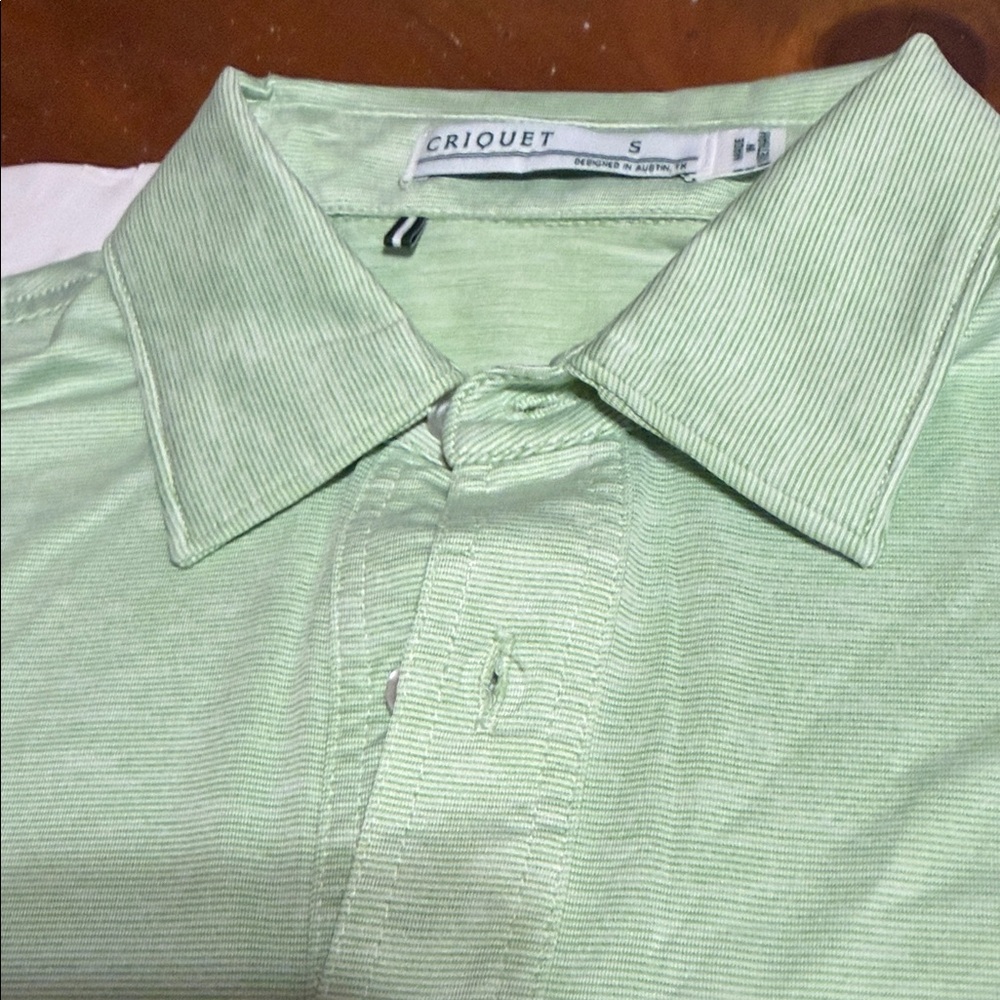 Criquet Light Green Men’s Polo Shirt - Picture 12 of 14